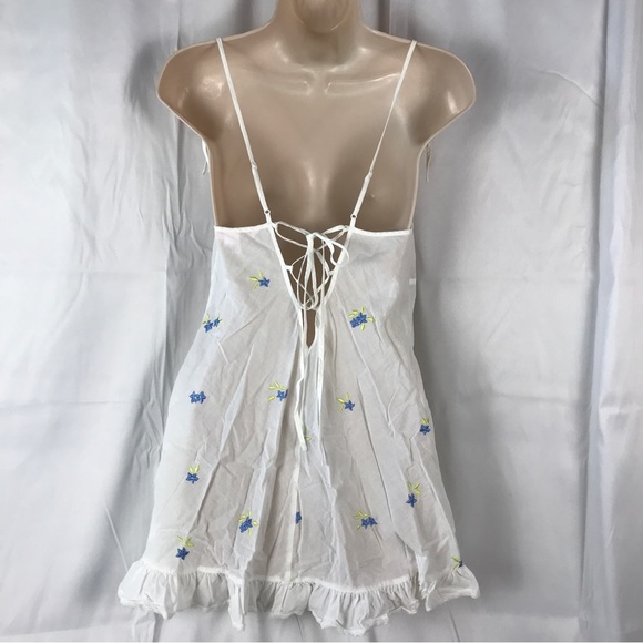 ✨RARE HTF Vintage Victoria’s Secret Cotton‎ Embroidery Cottage Corset Slip dress - Picture 5 of 7